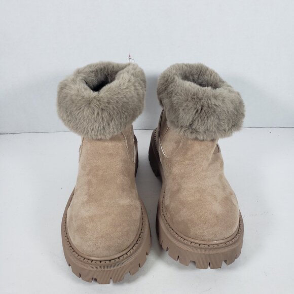 BOOTS NWOT WOMEN'S F & 8 FASHION CLASSICS FUR LINED TAN SIZE 7.5 - Picture 3 of 10